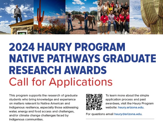 UA Haury Native Pathways Awards Flyer