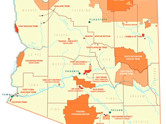 AZ Tribal Territories Map