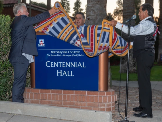 Centennial Hall Sign Unveiling