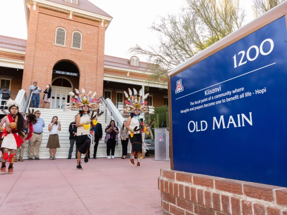 Hopi Dancers in front of Old Main