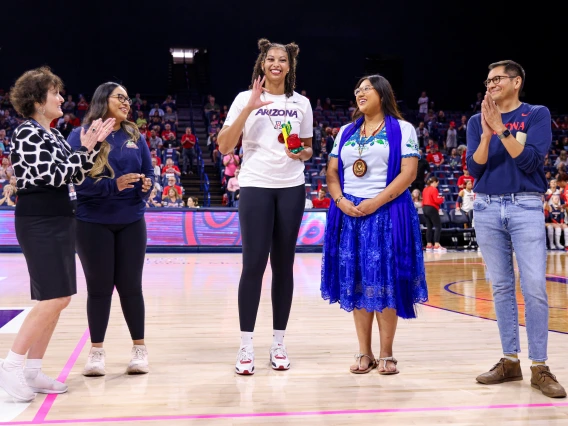 Renee Jones Recognition at the U of A Volleyball Game