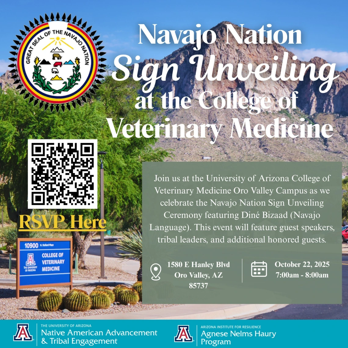 Navajo Nation Sign Unveiling Flyer