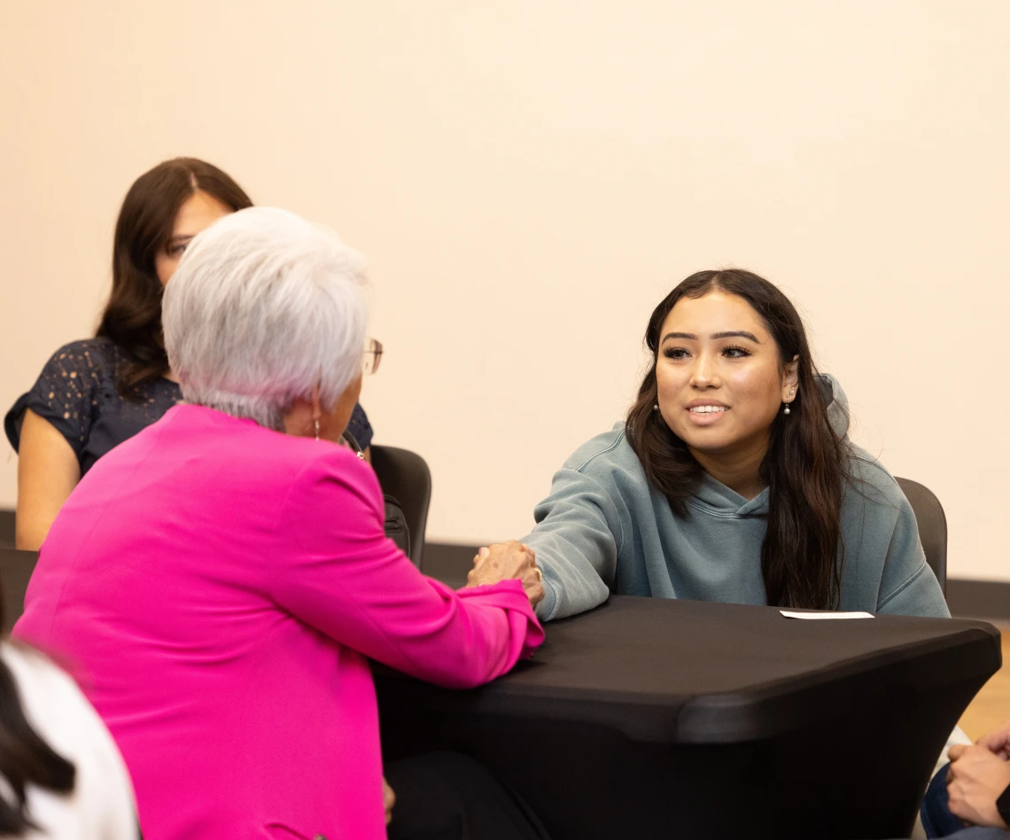 Chairwoman Flores Meeting with students