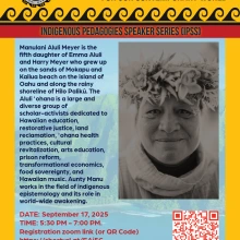 Indigenous Pedagogies Speaker Series (IPSS)